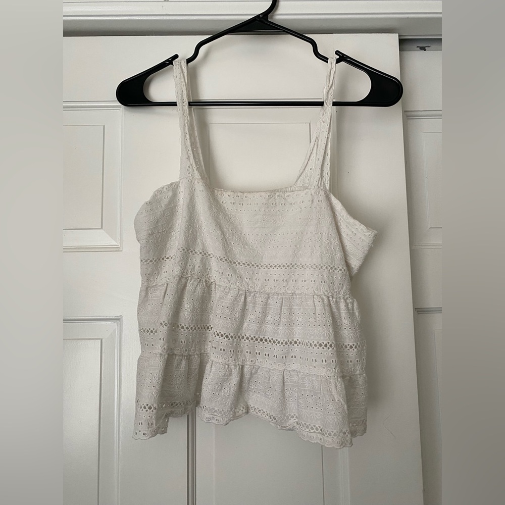 White crochet tank